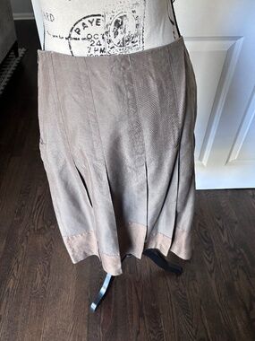 Sigrid Olsen embroidered silk pleated skirt